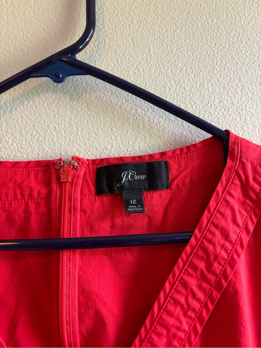 J. Crew Bright Red V‑Neck Midi Sheath Dress - Picture 4 of 6
